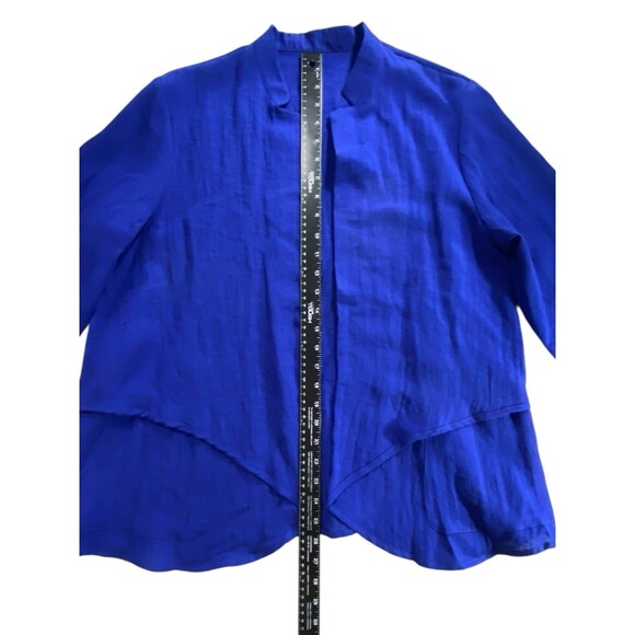 Fridaze Women's Linen Redefined Open Front Cardigan Sweater XL Blue *READ - Picture 8 of 12